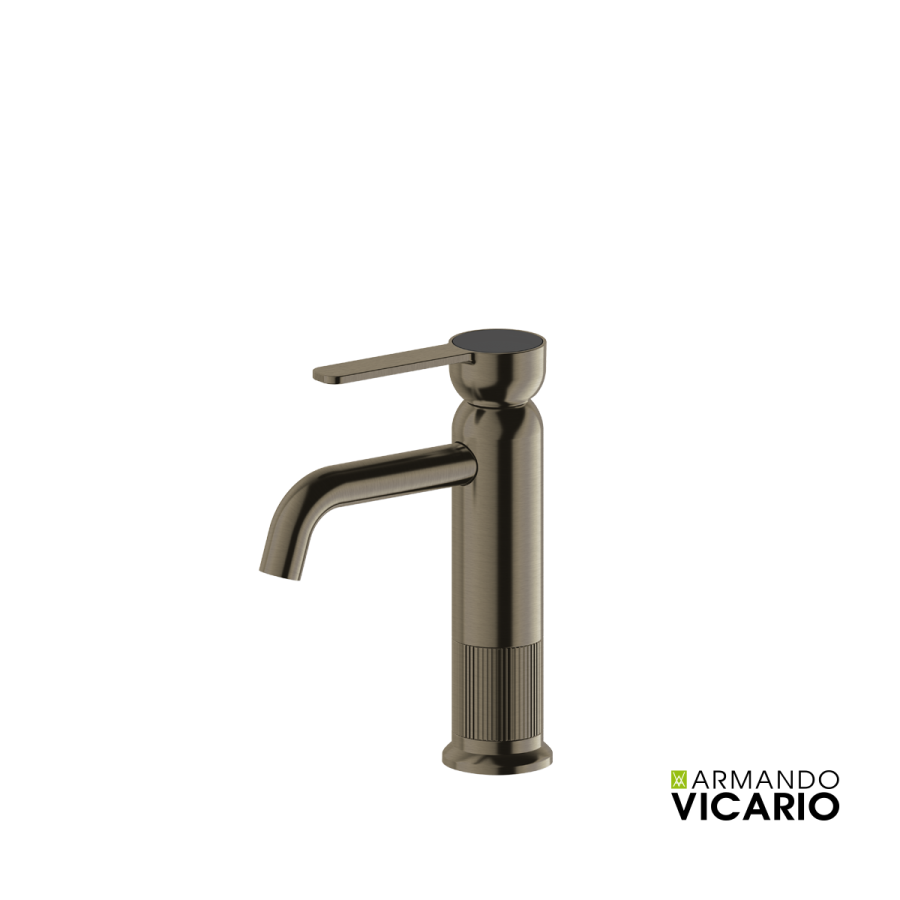 Μπαταρία Νιπτήρα με Βαλβίδα Clic-Clac Lumiere Vicario Black Brushed 516010-410