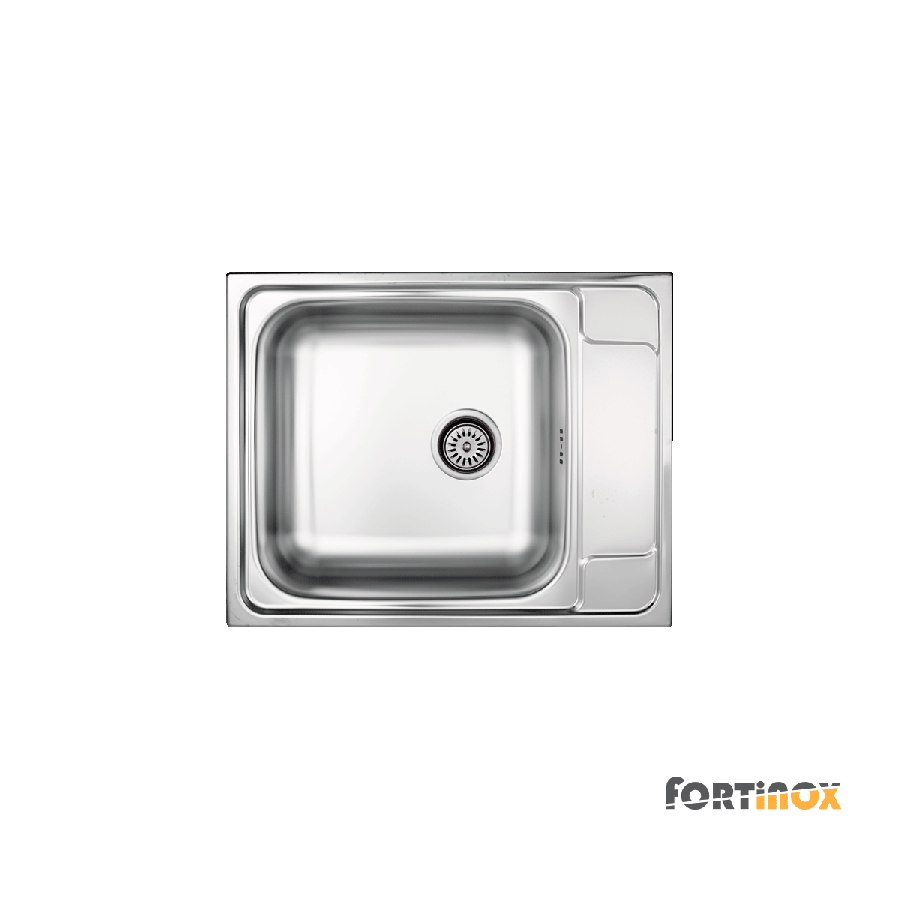 Νεροχύτης Κουζίνας Ανοξείδωτος Valley 63x50 Fortinox Inox Λείο  26150-110
