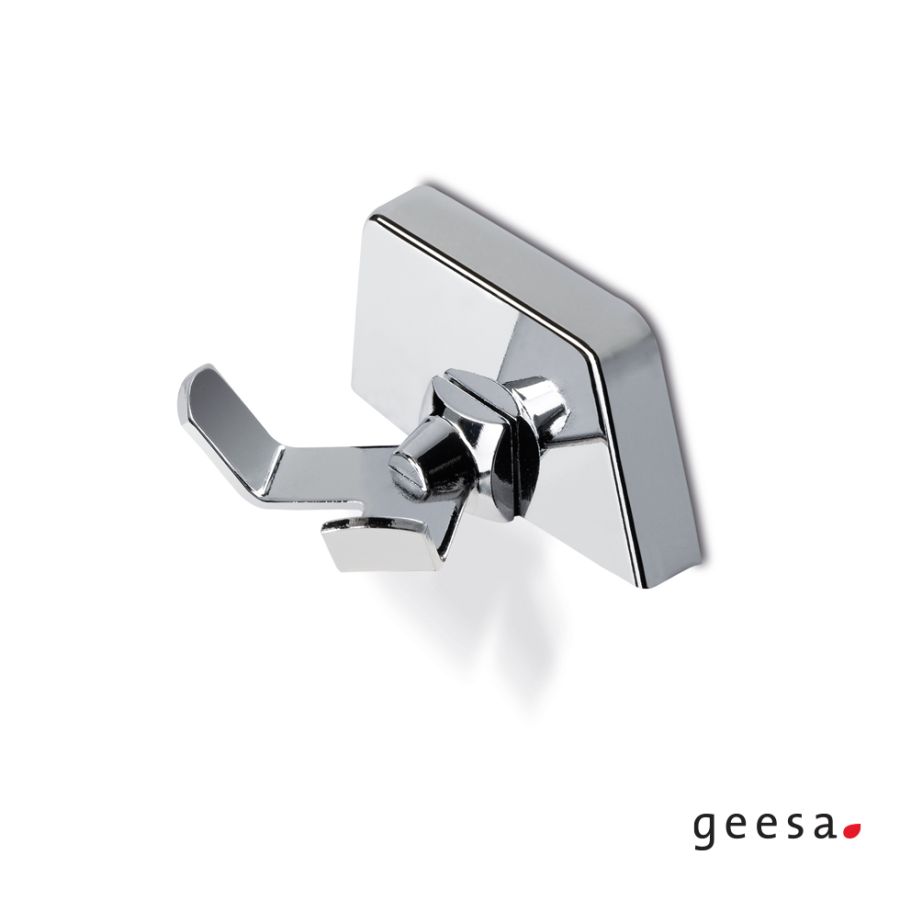Άγκιστρο μπάνιου διπλό Geesa Chrome  5254