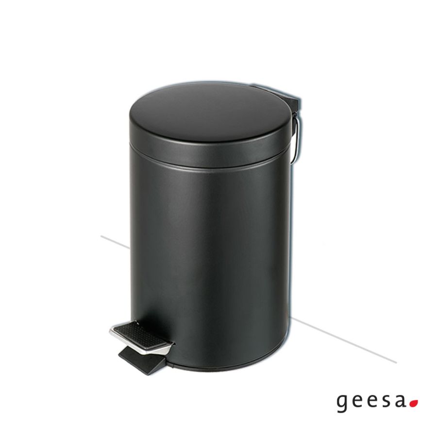 Χαρτοδοχείο 3lt Επιδαπέδιο Μαύρο Ματ Geesa Series 123  Black Matt 634-400