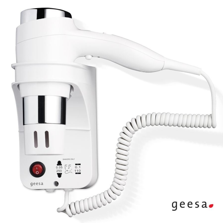 Σεσουάρ 3 ταχυτήτων Λευκό 1600W Geesa Standard Hotelia 6476-100300