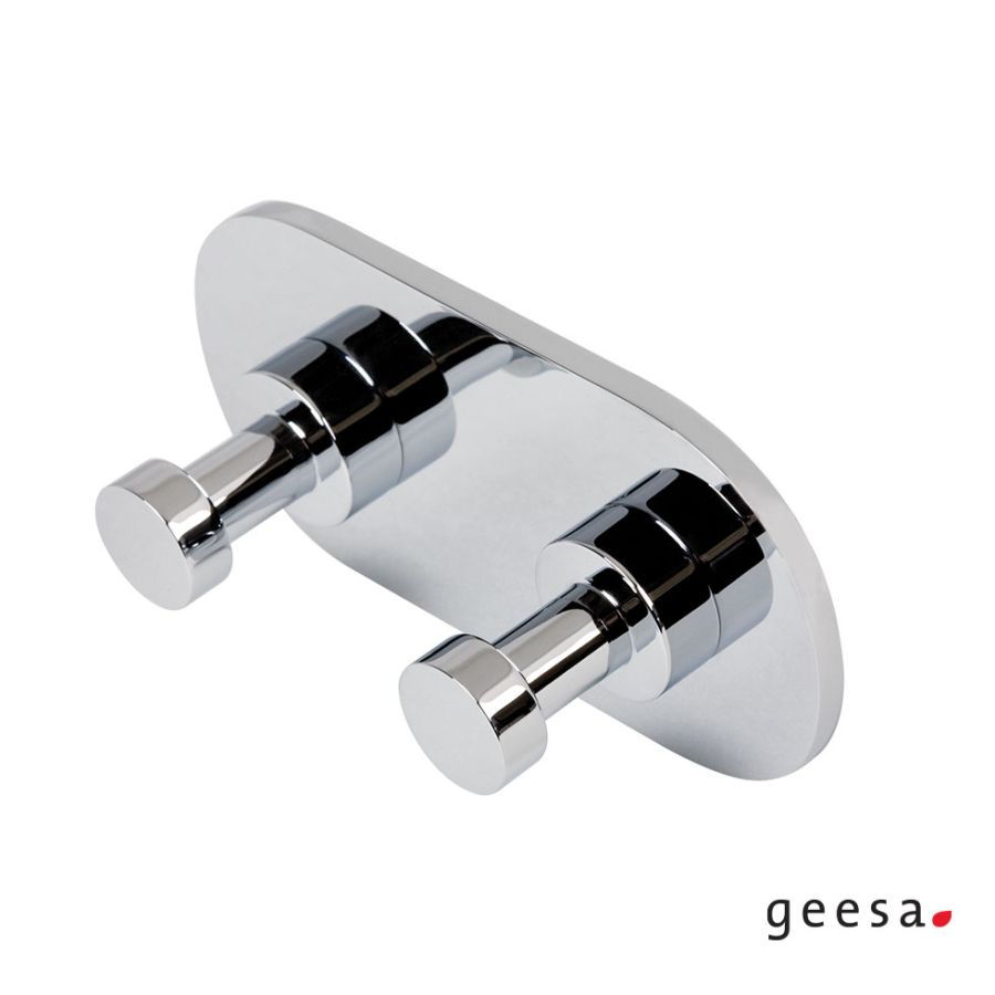 Άγκιστρο Διπλό Επίτοιχο Χρωμέ Geesa Nemox 6515  
