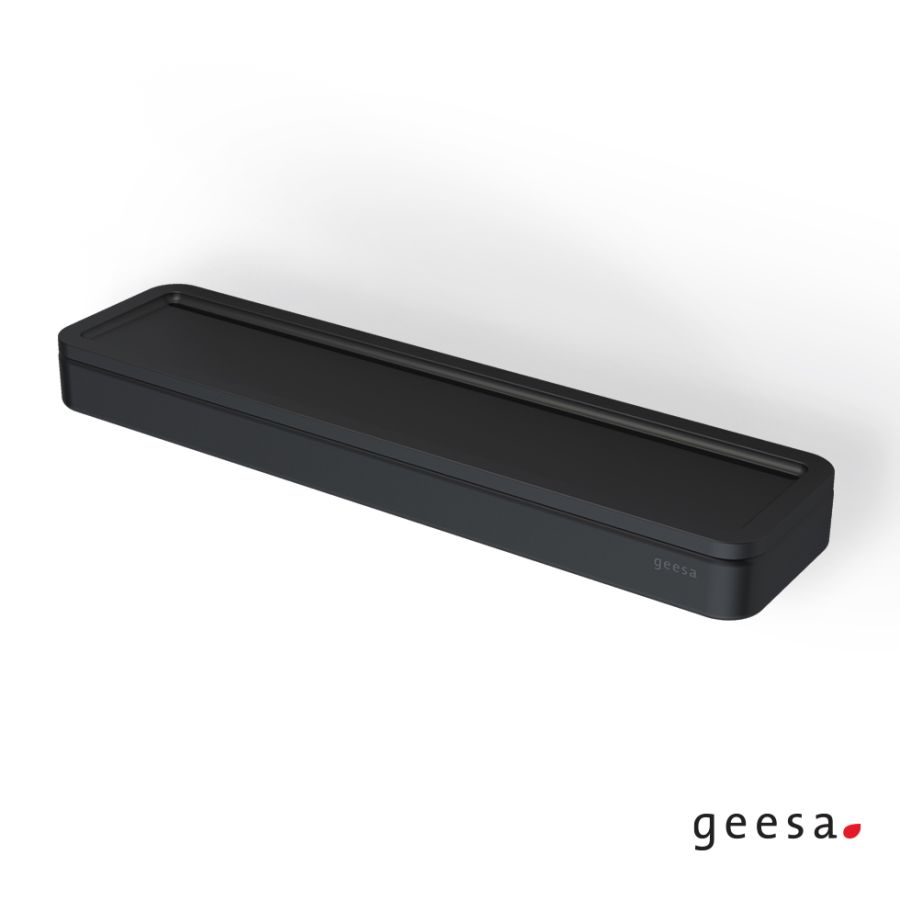 Εταζέρα με  Σχισμή Αποστράγγισης 26*6,5*2,5 εκ. Geesa Frame Black Matt 8805-400
