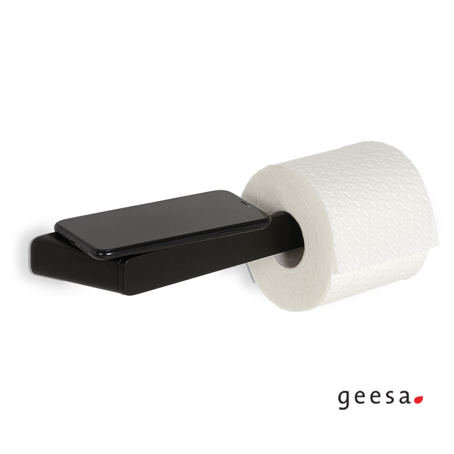 Χαρτοθήκη με Εταζέρα Shift Geesa Black Matt 9924-400