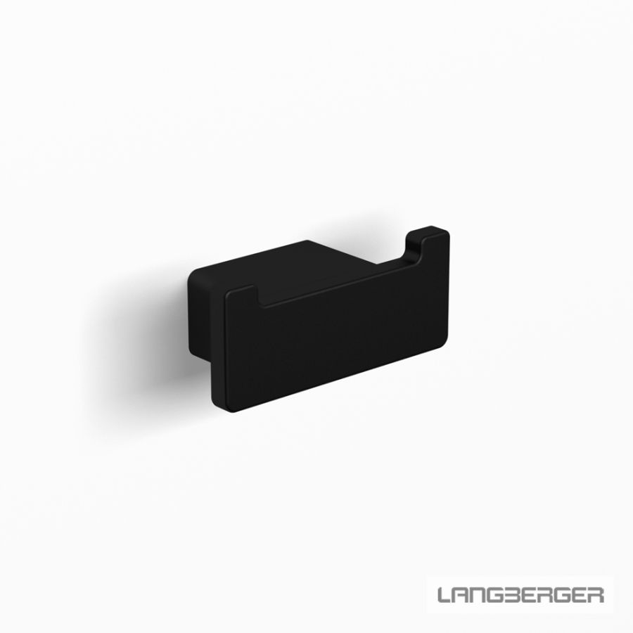Άγκιστρο Διπλό Επίτοιχο Μαύρο Ματ Langberger Series 123 Black 21123-32B-400  