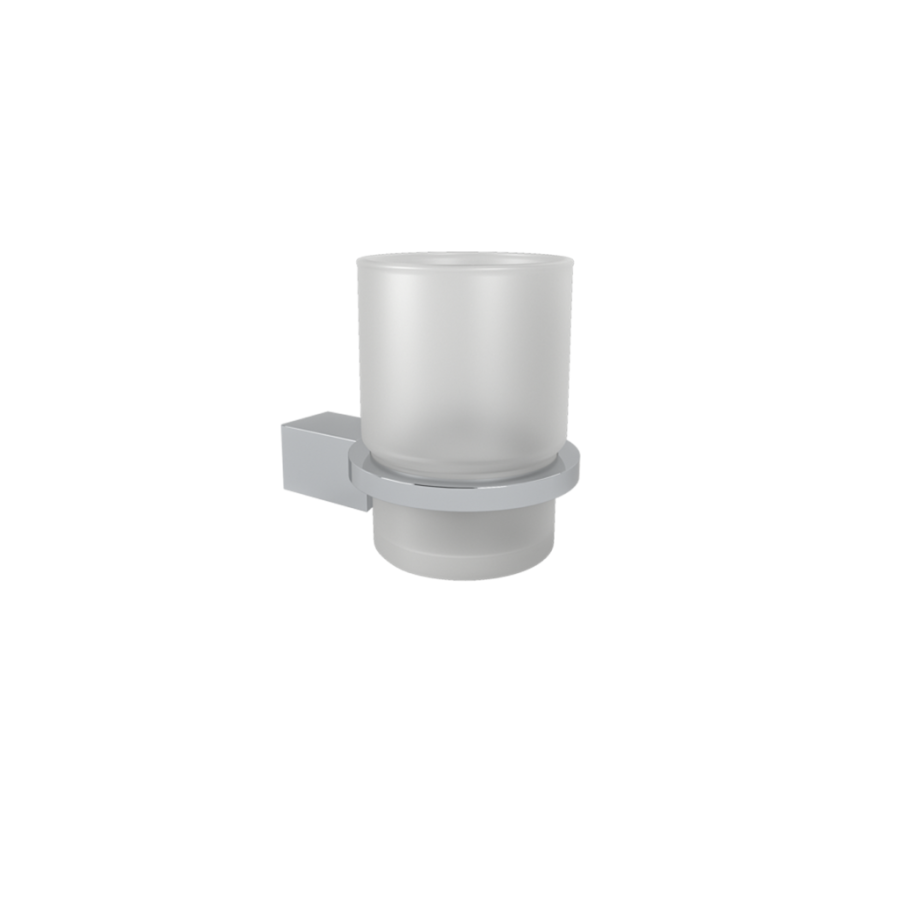 Ποτηροθήκη Επιτοίχια W75xD110xH95mm Verdi Kappa Chrome 3040522