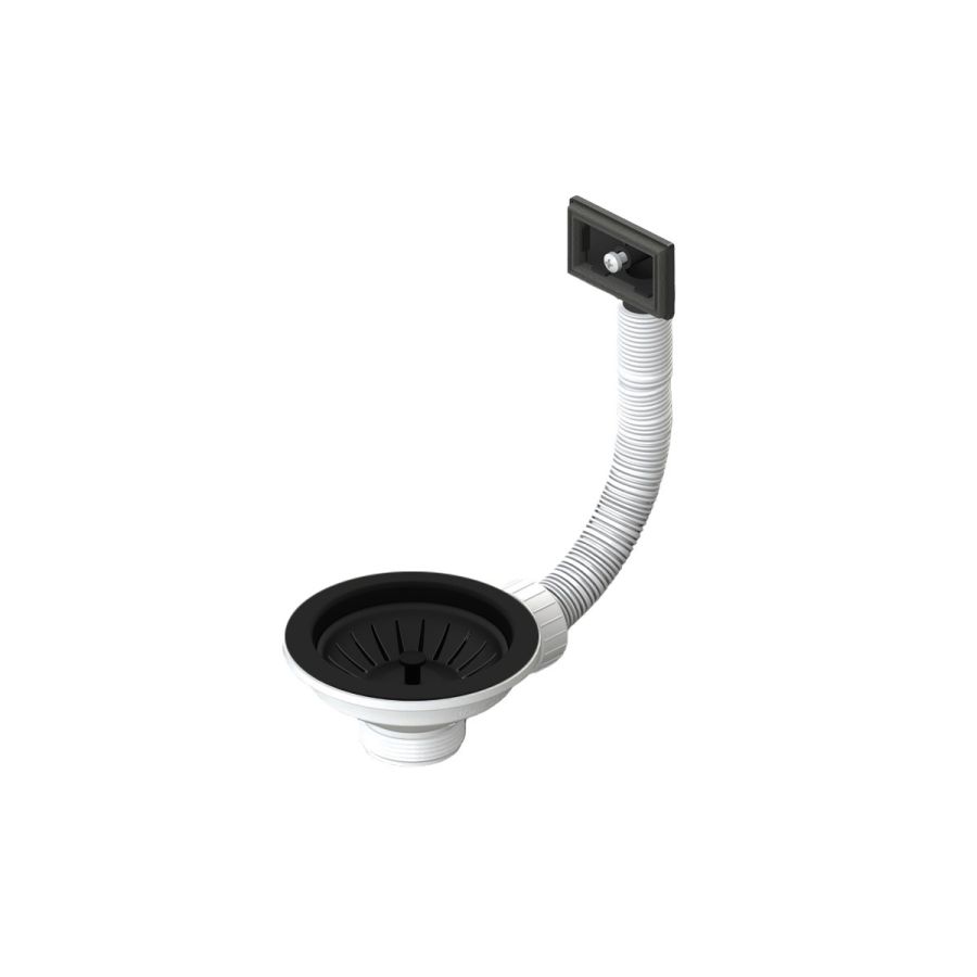Βαλβίδα Νεροχύτη με Υπερχείλιση 3 1/2'', Black Matt  601-400
