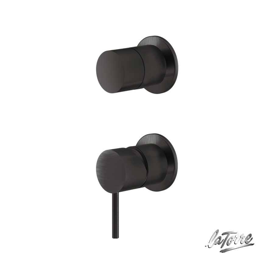 Μίκτης Εντοιχισμού 2 Εξόδων Elle316 La Torre Inox PVD Black Brushed 35314-411