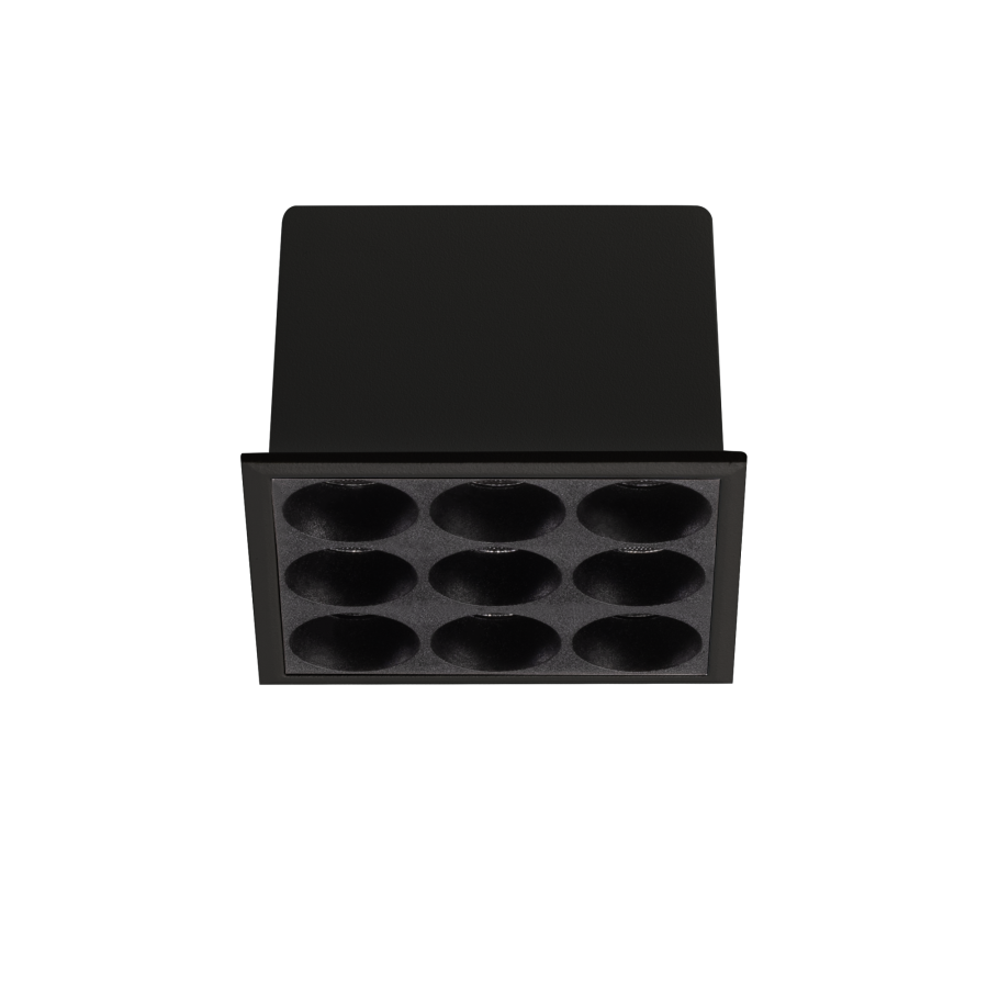 LIKA FI SLIM SQUARE 10W 3000K NERO Ideal Lux 369518