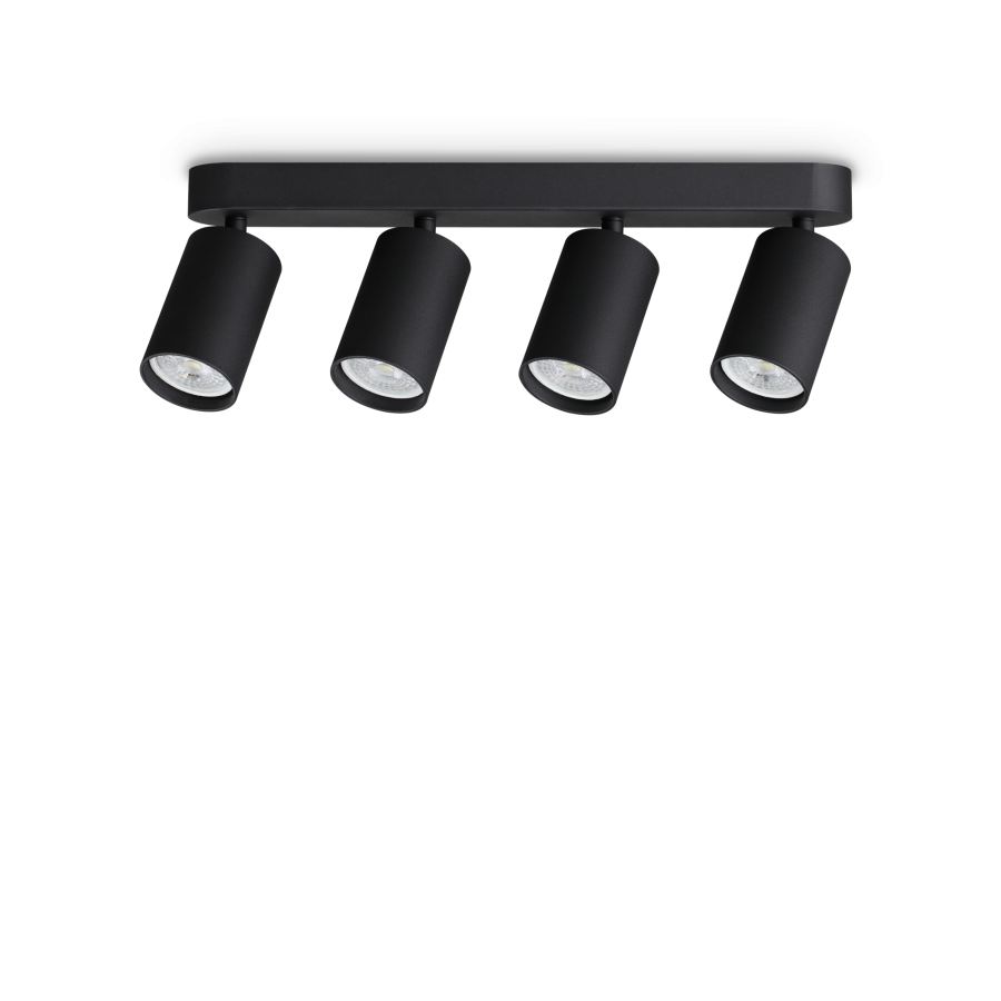 DYNAMITE PL4 LINEAR ROUND NERO Ideal Lux 371344