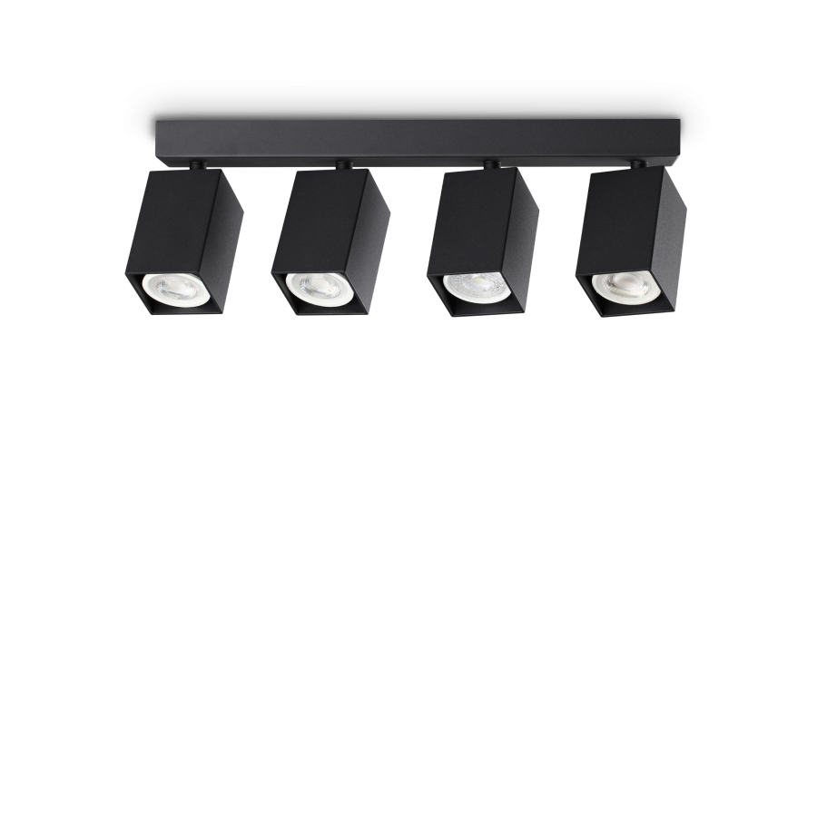 DYNAMITE PL4 LINEAR SQUARE NERO Ideal Lux 371368
