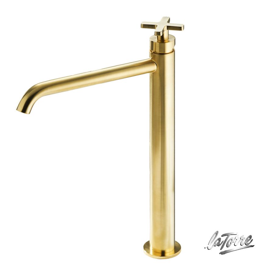 ΜΠΑΤ.ΝΙΠΤ.ΥΨΗΛΗ+ΒΑΛΒ.CLIC-CLAC ELLE CROSS LA TORRE BRUSHED GOLD 38016-201