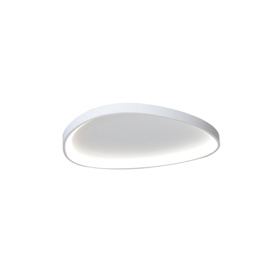 Πλαφονιέρα οροφής LED 25W 3CCT από λευκό μέταλλο και ακρυλικό D:61,5x5cm 42043-White