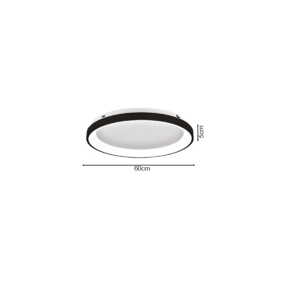 Πλαφονιέρα Οροφής D60x5cm LED 28W 3CCT 2800lm Λευκό Μέταλλο-Ακρυλικό Inlight 42044-B-White