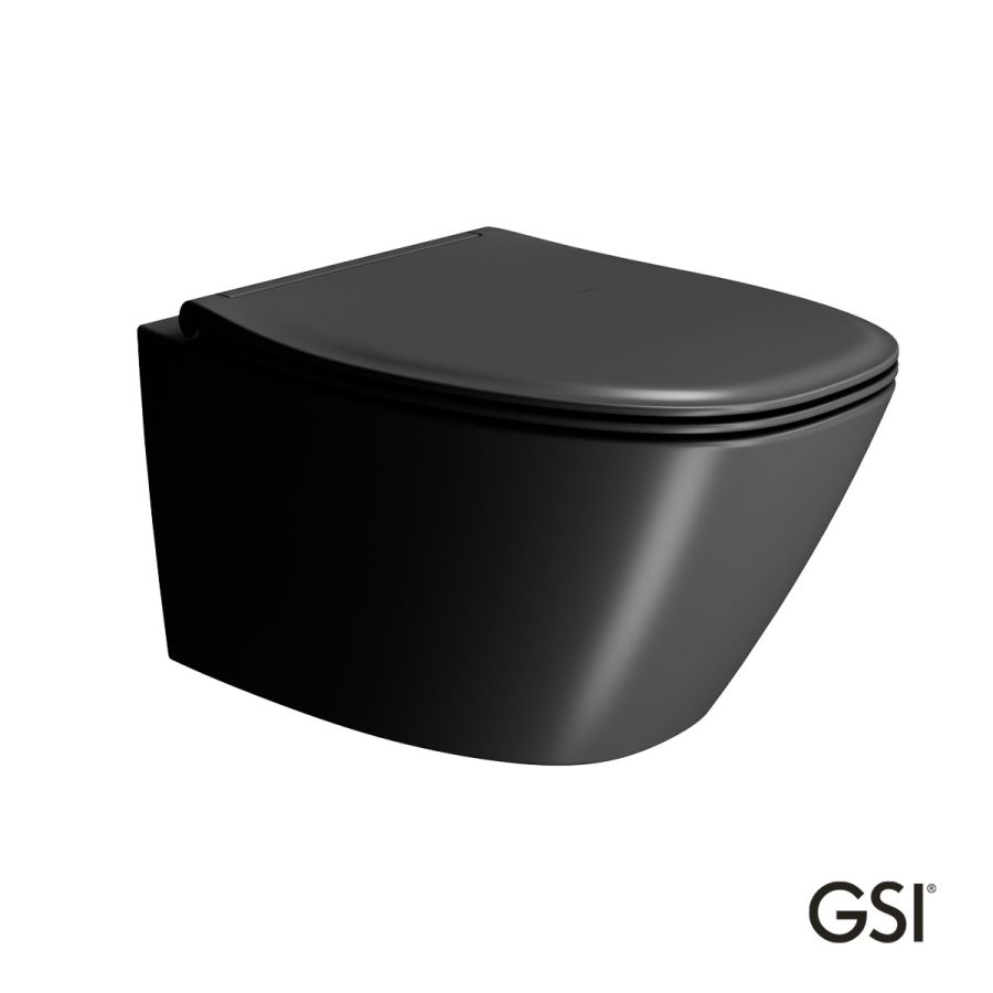 Λεκάνη Κρεμαστή MODO+/54 Swirlflush με κάλυμμα Slim Soft Close MS84C, GSI Ardesia 841500SC-401