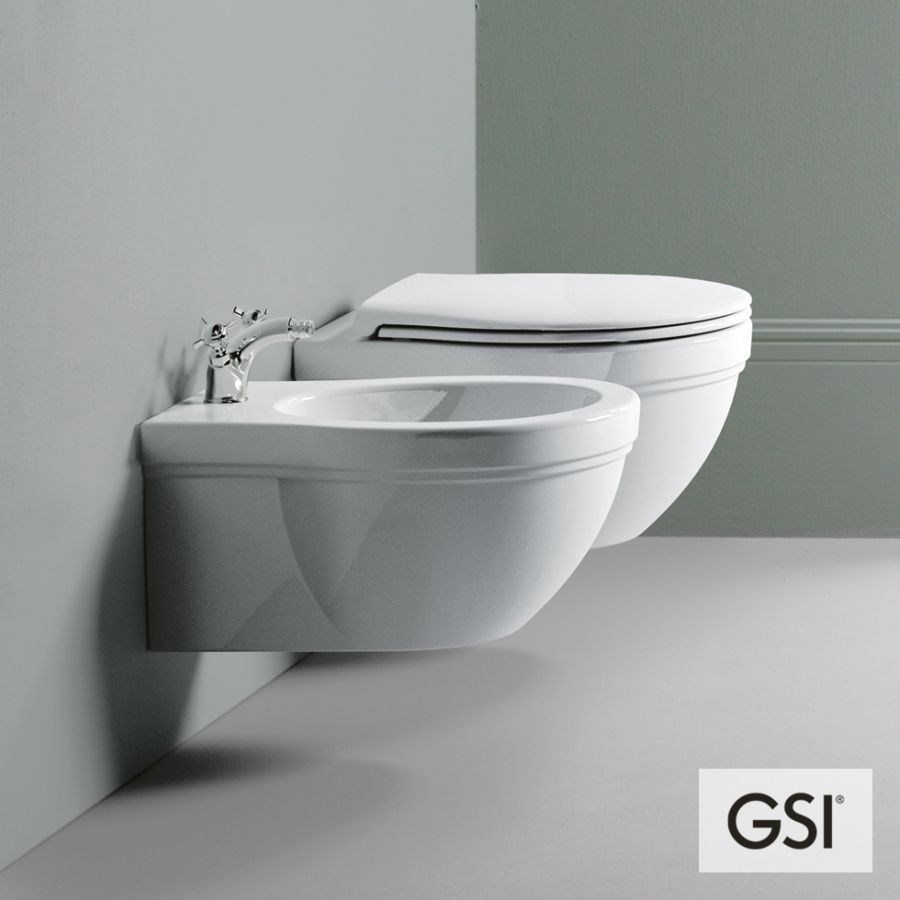 Λεκάνη Κρεμαστή CLASSIC/55 με κάλυμμα Soft Close MS87C White, GSI White 871200C-300