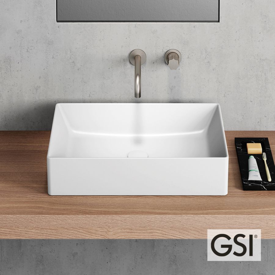 Νιπτήρας Πορσελάνης Kube-X 60x37 GSI White 9453-300