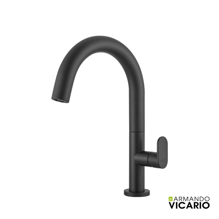 Μπαταρία Νιπτήρα Μεσαία Slim Vicario Black Matt 500040-400