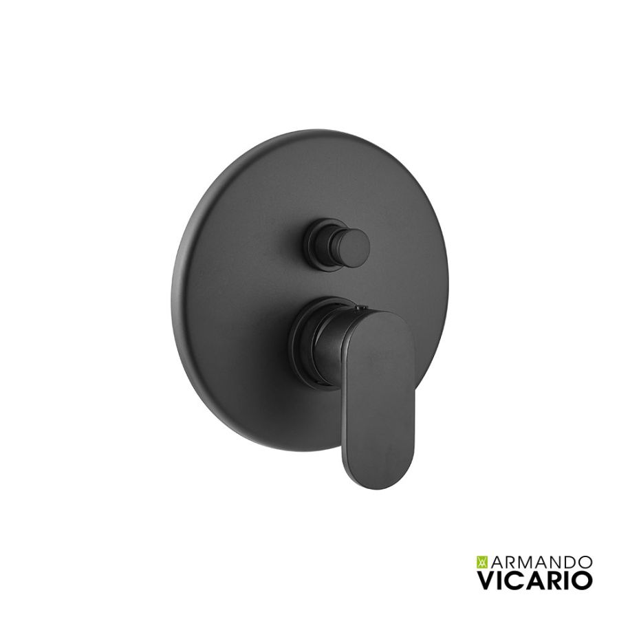 Μίκτης Εντοιχισμού 2 Εξόδων Slim Vicario Black Matt 500050D-400