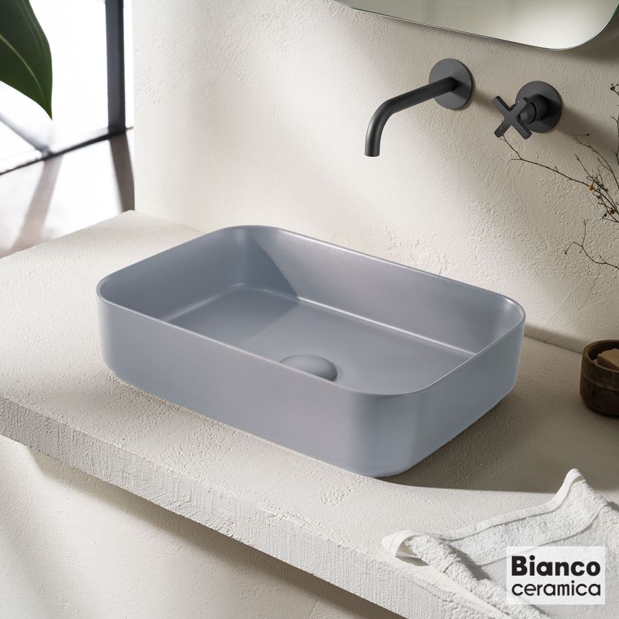 Νιπτήρας Πορσελάνης 50x36 Bianco Ceramica Stone Grey 34050-440