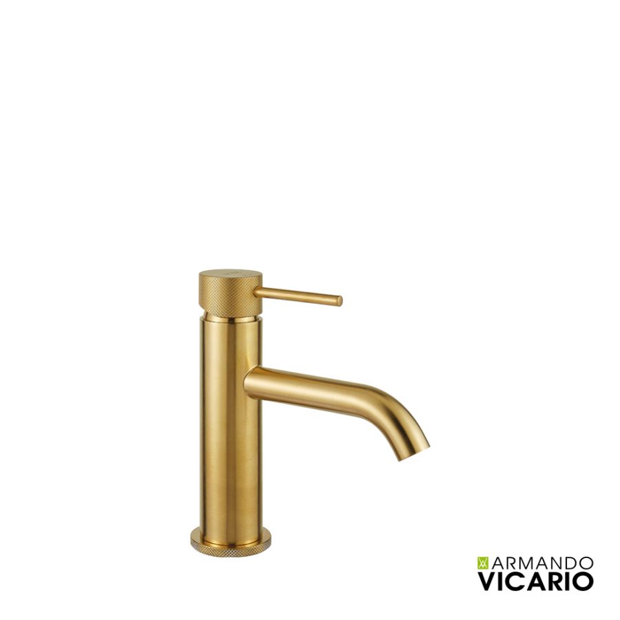Μπαταρία Νιπτήρα με Βαλβίδα Clic-Clac Industrial Vicario Brushed Gold 512010-201