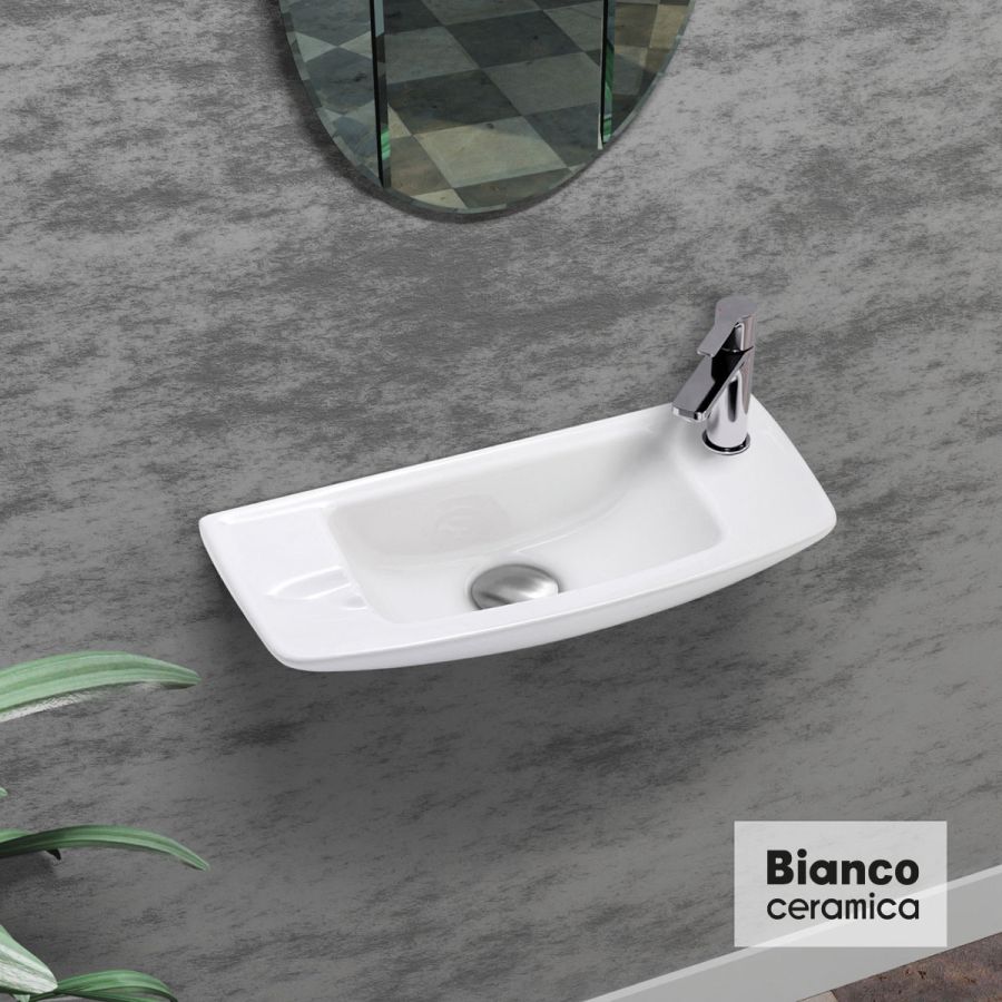Νιπτήρας Πορσελάνης 44x20 Bianco Ceramica White 39245-300