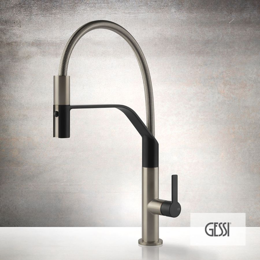 ΜΠΑΤ.ΝΕΡΟΧ.ΕΛΑΤΗΡΙΟΥ MESH GESSI INOX/BLACK MATT 60005-599