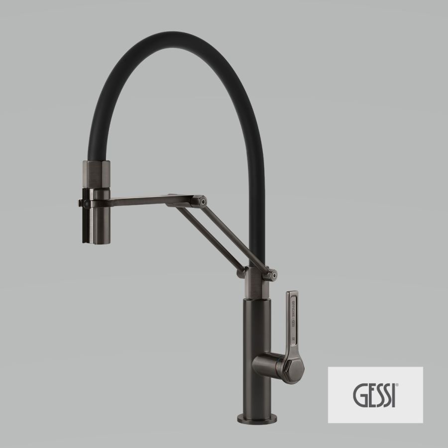 ΜΠΑΤ.ΝΕΡΟΧ.ΕΛΑΤΗΡΙΟΥ OFFICINE GESSI INOX316 BLACK METAL BRUSHED PVD 60055-707