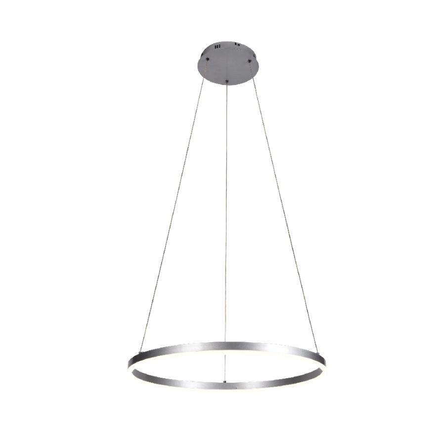 Κρεμαστό φωτιστικό LED 36W 3CCT by switch on base D:80cm 6095-AB-Silver