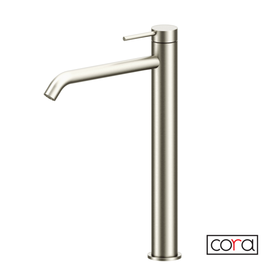 Μπαταρία Νιπτήρα Υψηλή με Βαλβίδα Clic-Clac Cosmo Brushed Inox 6113-111