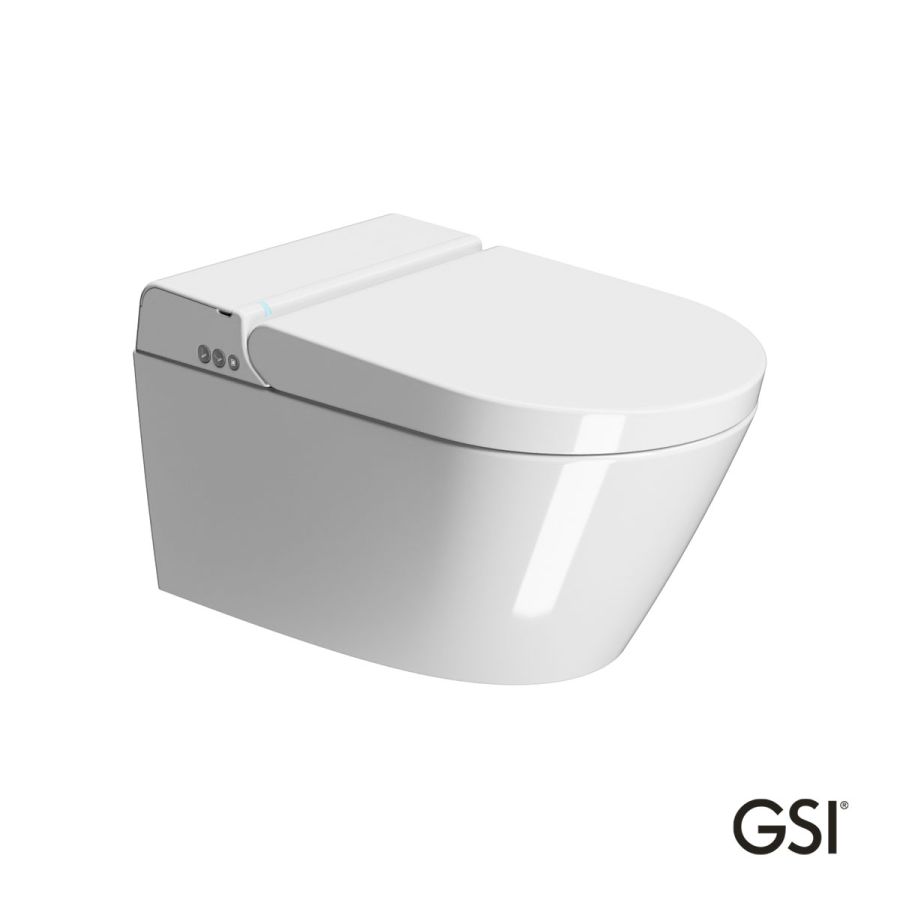 Λεκάνη Κρεμαστή PURA/59  Swirlflush με σύστημα ηλεκτρονικού μπιντέ, White GSI Ιταλίας 7418K-300