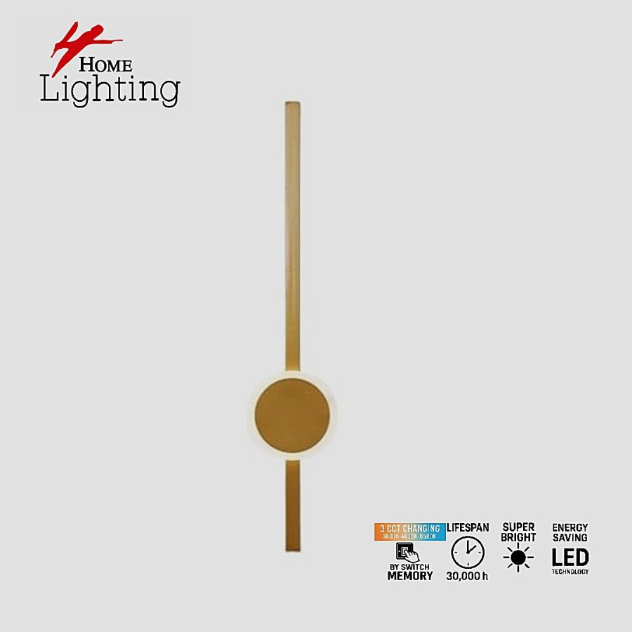 SE LED 60 ZENYA GOLD WALL LAMP 3CCT WITH MEMORY 60cm 2 YEARS WARRANTY HOMELIGHTING 77-51164