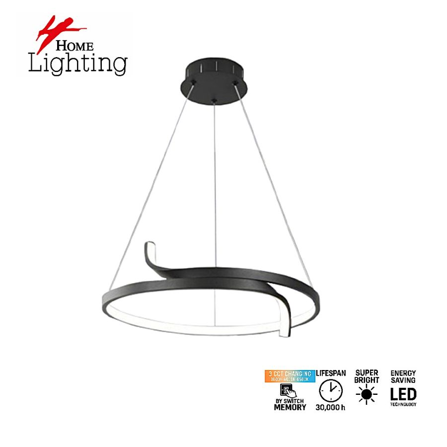 SE LED 50 ECLIPTA BLACK 3CCT WITH MEMORY  37,1W  50cm  2 YEARS WARRANTY HOMELIGHTING 77-51168