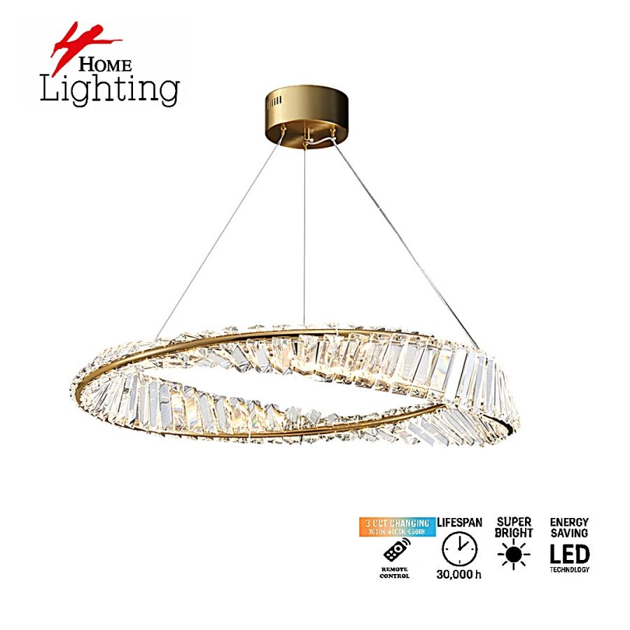 SE LED 60 OVELA ROSE GOLD Φ60cm 3CCT REMOTE CONTROL 2 YEARS WARRANTY HOMELIGHTING 77-51192