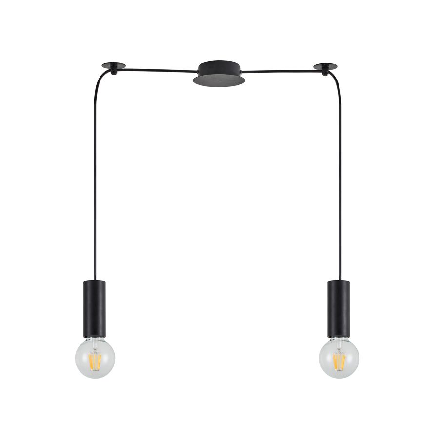 SE21-BL-4-BL2 ADEPT TUBE Black Pendant+ HOMELIGHTING 77-8479