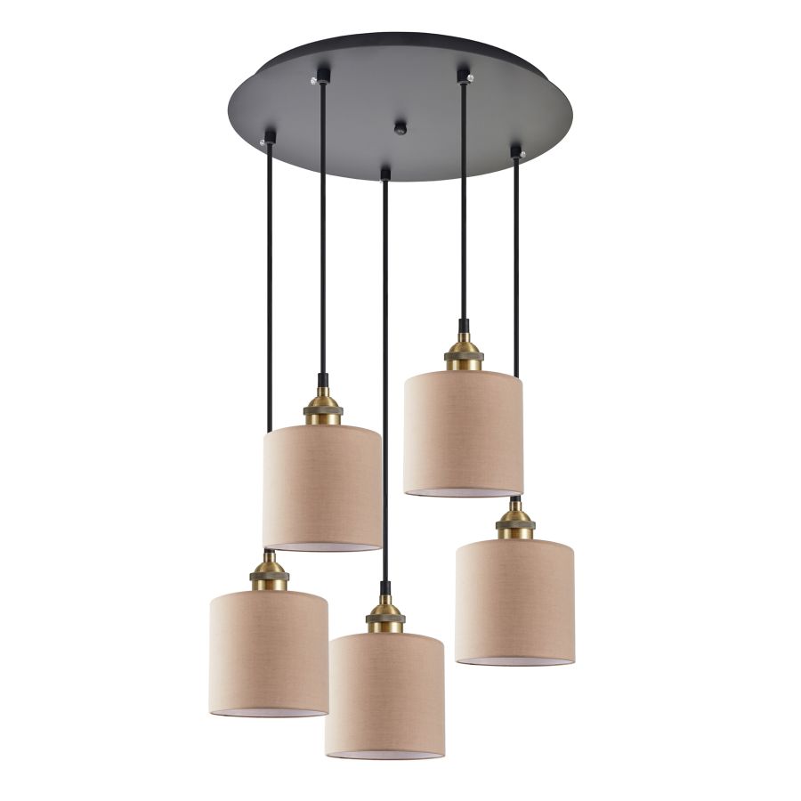 SE21-BR-10-5BL-SH3 MAGNUM BRONZE Brown Shade Pendant+ HOMELIGHTING 77-8744