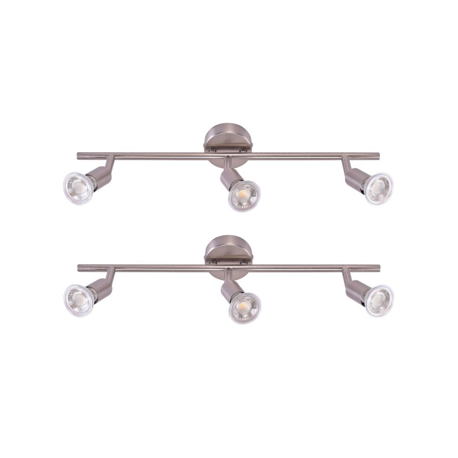 SE 140-C3 (x2) Saba Packet Nickel mat adjustable spotlight+ HOMELIGHTING 77-8848