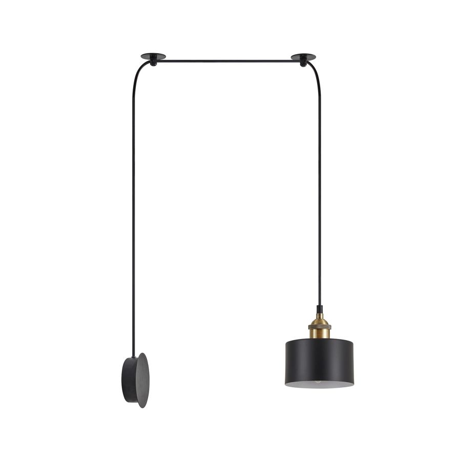 SE21-BR-10-BL1W-MS1  MAGNUM BRONZE Black Metal Shade Wall Lamp+ HOMELIGHTING 77-8896