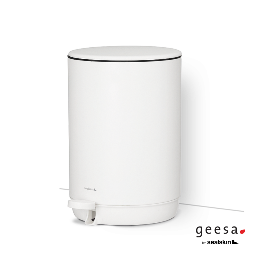 Χαρτοδοχείο Επιδαπέδιο 5l Geesa White Matt 800065-300