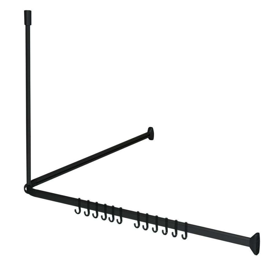 Easy roll black βραχίονας μπάνιου γωνιακός Sealskin 800128