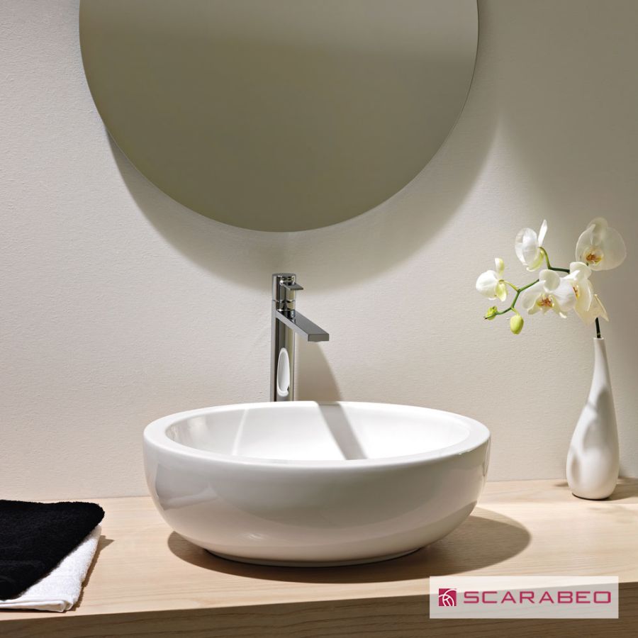 Νιπτήρας Πορσελάνης Planet 48x39 Scarabeo White 8112-300