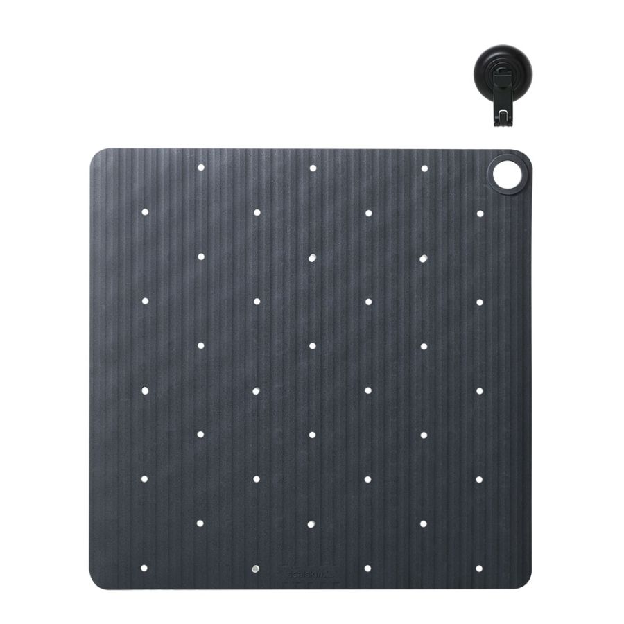Ribb Αντιολισθητικό Πατάκι 55x55cm Anthracite with Black Hook Sealskin  800621