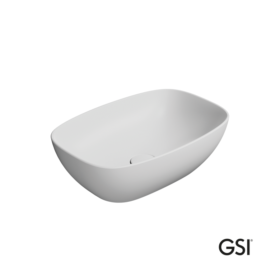 Νιπτήρας Πορσελάνης Nubes 50x35 GSI White Matt 9784-301