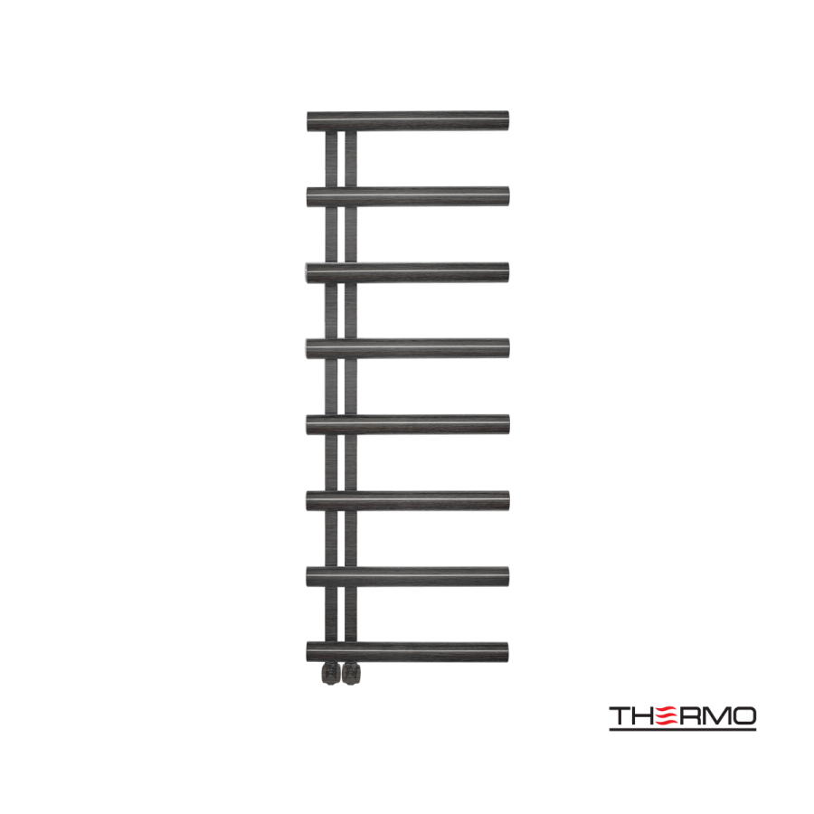 Θερμαινόμενη Πετσετοκρεμάστρα μπάνιου Inox ACCENT  138x50 Black Brushed PVD ACC13850-411