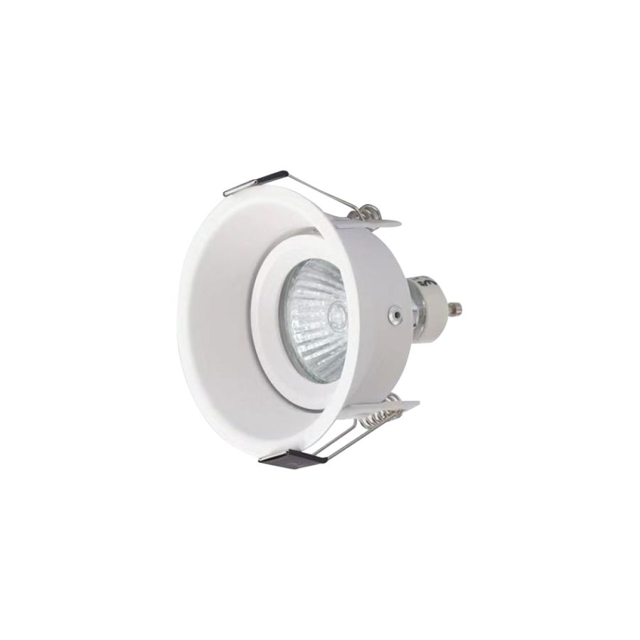 InLight Χωνευτό σποτ από λευκό μέταλλο 1XGU10 D:8cm Χ0010-WH