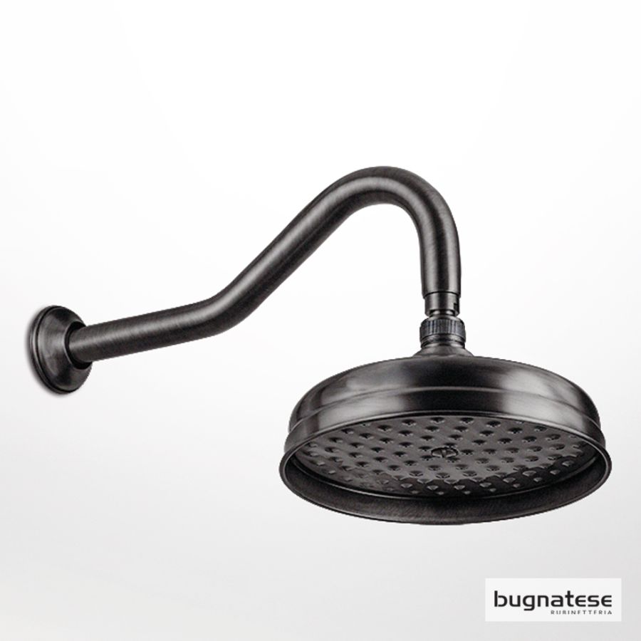 Κεφαλή Ντουζ Φ20 με μπράτσο τοίχου, Oxford Black Matt CIV19116-400