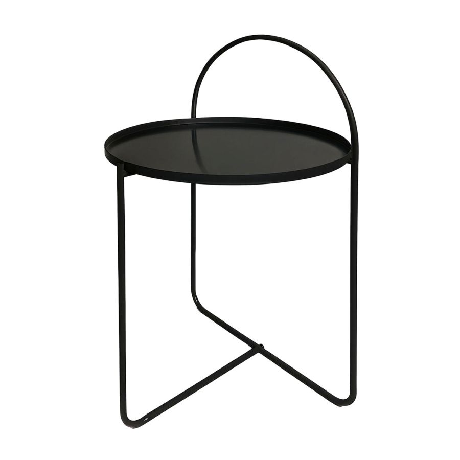 Side Table Μεταλλικό Φ40x65cm Black MRShome DF-0034000