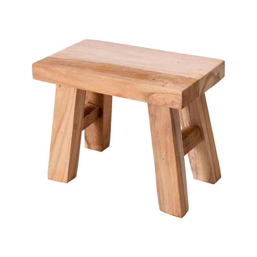 Διακοσμητικό Σκαμνάκι από Teakwood 21x12x16cm MRShome DF-0045000