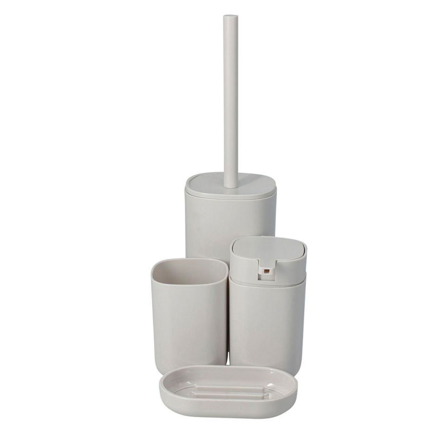 Σετ Μπάνιου 4 Τεμαχίων από PP Λευκό MRShome DF-0069001