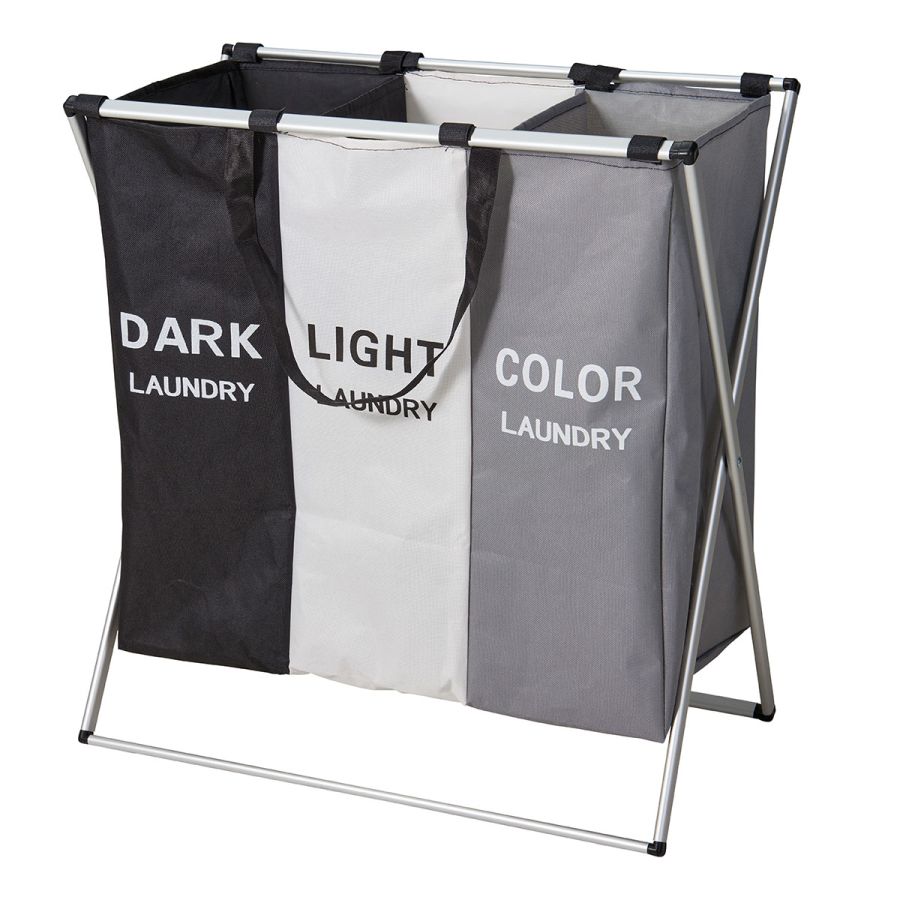 Καλάθι Απλύτων Polyester με Σκελετό Αλουμινίου 58x40cm MRShome DF-0075000